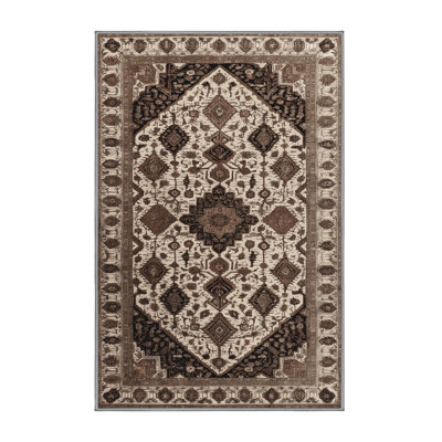 Machine Washable Persian Gray Area Rug