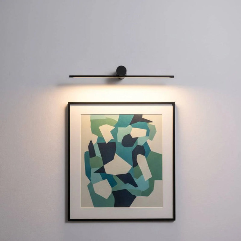 UltraBeam Picture Wall Light Fitting Black Finish 8 Watt Warm White LED 600mm Wide