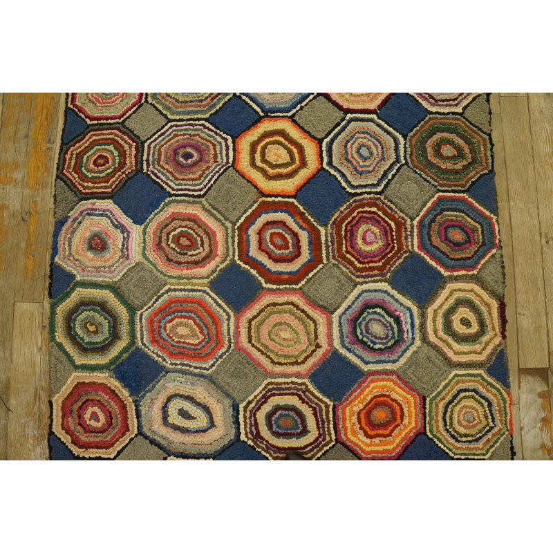 Wool Geometric Area Rug in Multicolored