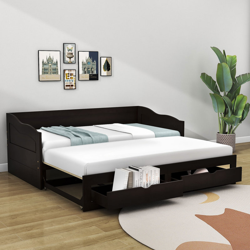 Naoise Twin Daybed with Trundle, Espresso