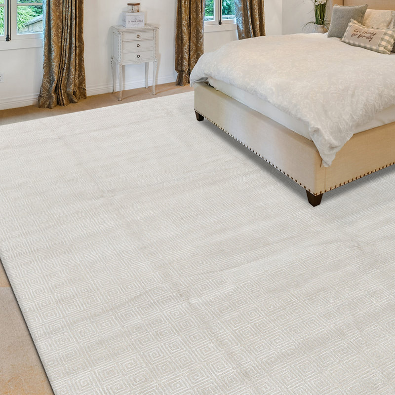 Windsom Geometric Area Rug in Beige/Gray, Rectangle 12' x 14'