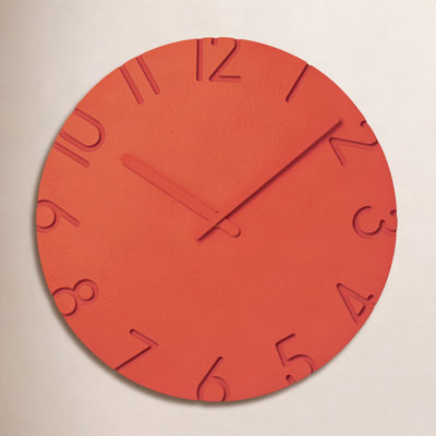 Lemnos Carved Colored Wall Clock