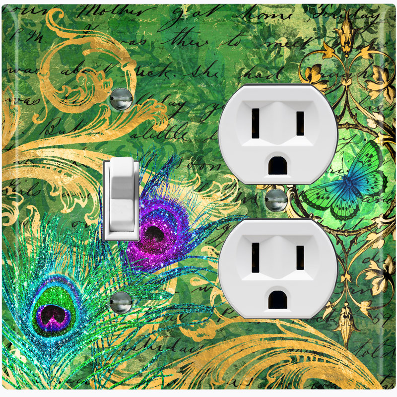 3 - Gang Combination Standard Wall Plate, Green