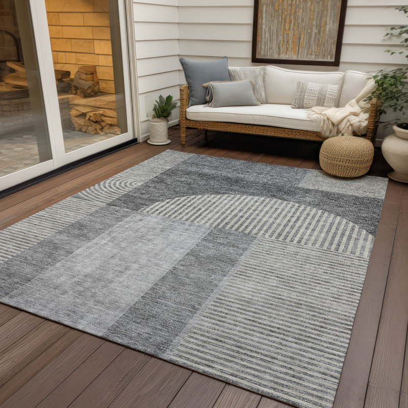 Bungalow Rose Naadiya Indoor/Outdoor Area Rug with Non-Slip Backing ...