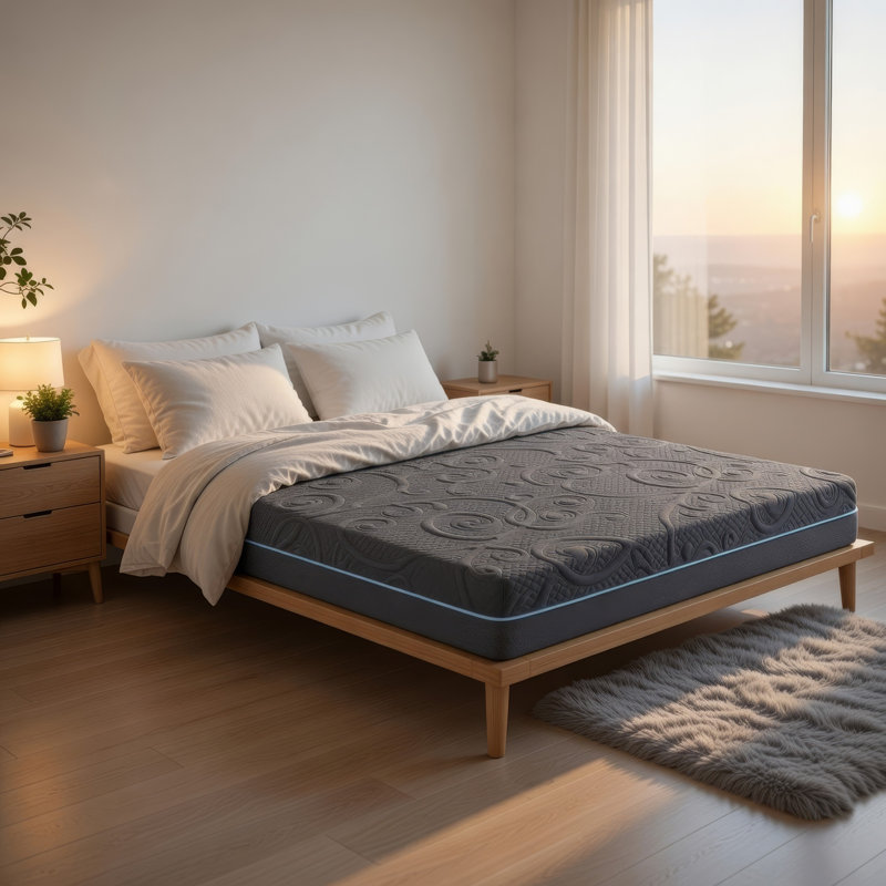 Kae Queen Size Mattress, Hybrid Cool Gel Infused Memory Foam, 8 Inch Firm, Queen