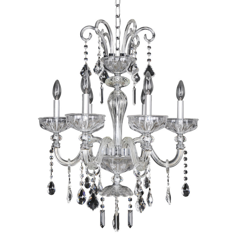 Lustre en chrome / transparent Clovio 6 LT Allegri