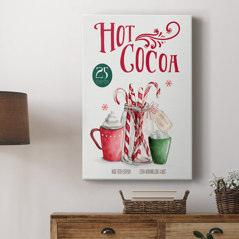 Cacao chaud - Cavas enveloppés de galerie, H 18 po x l 12 po