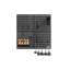 4 PCS Peg Boards for Walls, Wall Pegboard Organiser Kit with 4 Tiles 30 x 30cm Pegboards and 18 PCS Accessories, Black
