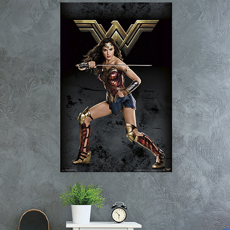 « justice league », impression sur papier femme wonder