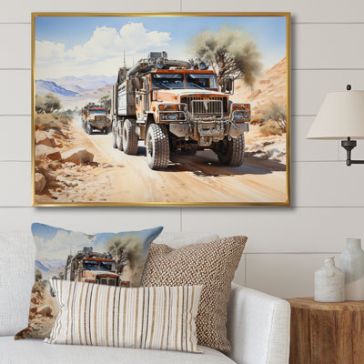 Military Truck In Gulf War I - Military Wall Art Living Room