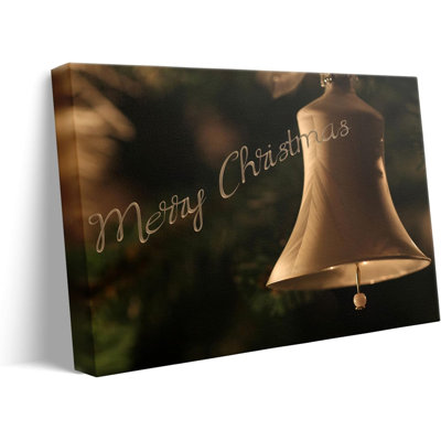 Décoration murale de Noël sur toile, impression sur toile festive de joyeux Noël, décoration de Noël élégante pour le salon, décorations de Noël avec éclairage chaleureux, décoration murale de Noël prête à accrocher 8 po x 10 po
