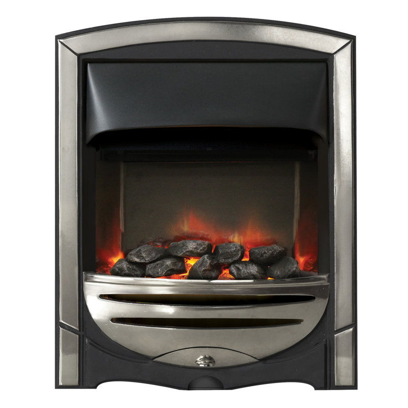 Daenerys Belfry Heating 51.5 cm W Electric Fireplace, Chrome, Artificial Coals