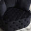 Fauteuil en velours noir pour salon - 40,6 po Largeur, rembourrage en mousse de la chaise-646754761-646754758