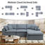Ensemble de salon modulaire à assise profonde en forme de L avec repose-pieds Compression Boneless-2126524309
