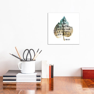 Psalm Leaf II by Kimberly Allen - Wrapped Canvas Print