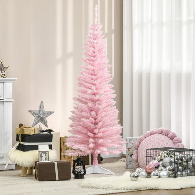 Arbre de Noël artificiel rose 5 pi