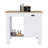 Kitchen Island 35" H, One Storage Cabinet With Door, Two Internal Shelves, One Open Storage Shelf, White/Macadamia