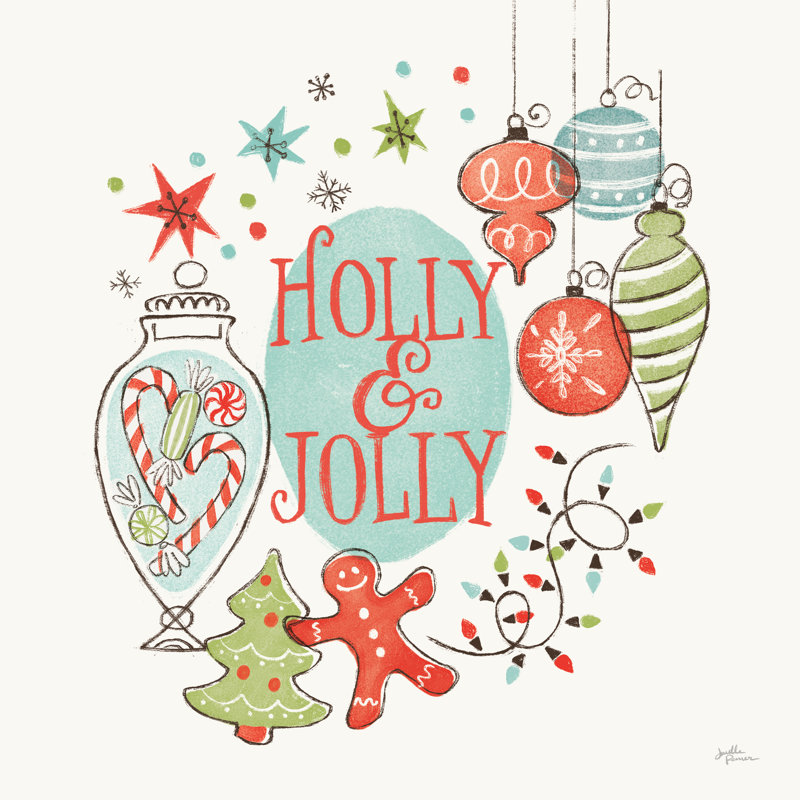 Retro Christmas IV by Janelle Penner - Wrapped Canvas Print, 76cm H x 76cm W x 3.8cm D