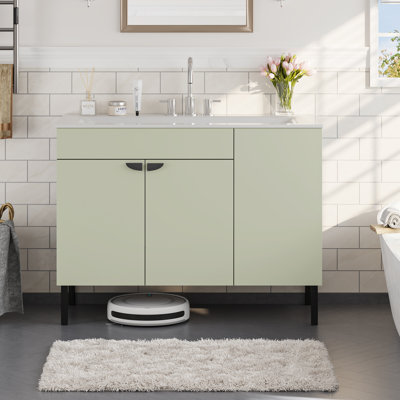 Bouremana 46.5'' Single Bathroom Vanity with Ceramic Top