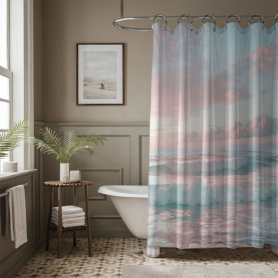 Rideau de douche standard 1 pièce Soft Horizon Seascapes