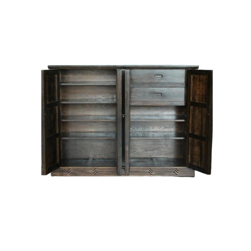 Armoire d'appoint en bois massif simple grande capacité Simple, Brun