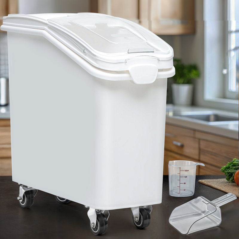 Balconera 21 Gallon Ingredient Bin Commercial Food Container Large Flour Storage Container Bin With 360° Wheels