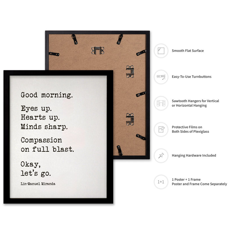Good Morning, Cadre noir, Affiche, H 16 po x l 20 po