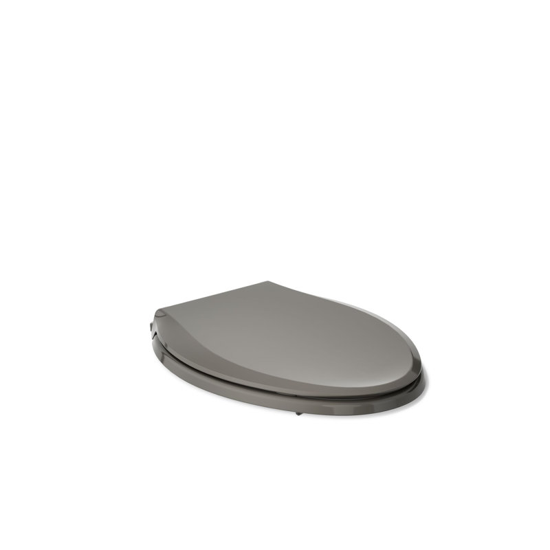 Cachet Quiet-Close with Quick-Attach Hinges and Grip-Tight Elongated Toilet Seat, Cashmere, Ready Latch