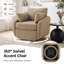 Chaise d'appoint moderne pivotante à 360 ° avec revêtement Sherpa Boucle-1362724267