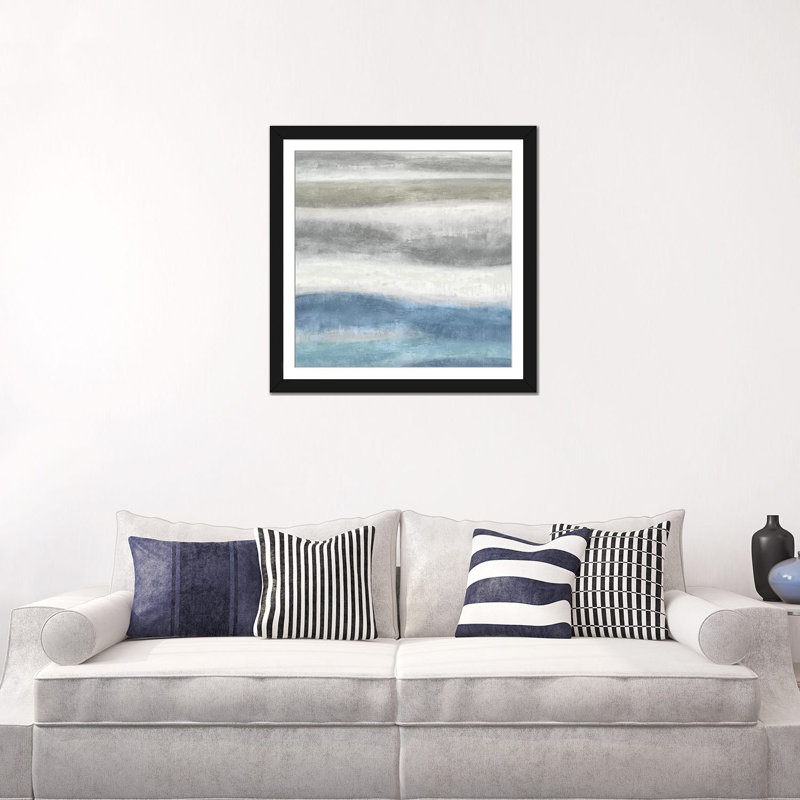 «Elevation II», reproduction sur toile, Papier beaux-arts encadré noir, Blanc, H 24 po x l 24 po x P 1 po
