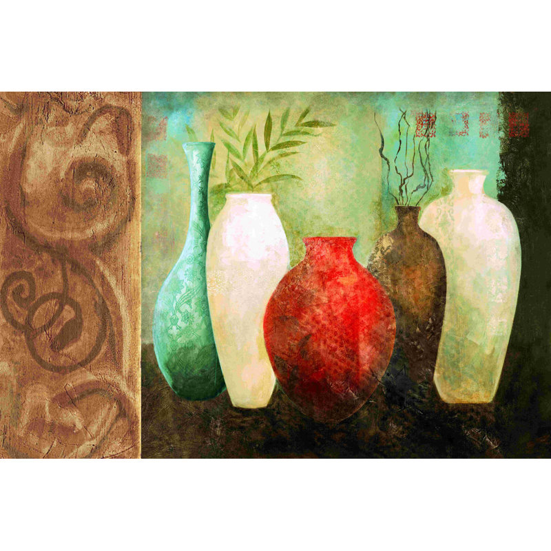 " Cool Vessels " Mixed Media Print, 24" H x 36" W