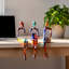 3 pièces de sculptures de penseur de graffiti, figurines abstraites colorées en résine pour la décoration de tablettes de bureau personnel