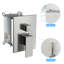 Système de douche avec barre coulissante réglable, système de douche carré mural de 12 pouces avec valve brute