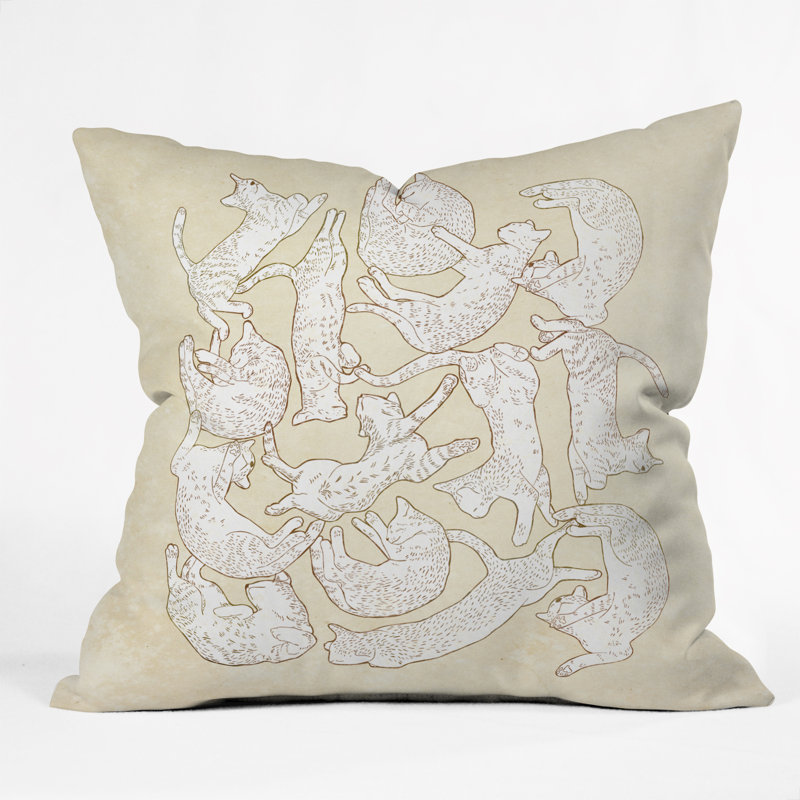 Coussin intérieur/extérieur pour chat robert farkas, 18 po x 18 po