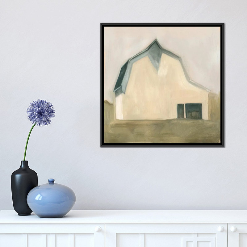 « serene grange iv », impression sur toile, H 18 po x l 18 po x P 1,5 po, Toile avec cadre noir, Pas de tapis