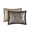 Ensemble d'édredon 12 pièces avec draps en coton noir, très grand, jacquard élégant et motif cachemire moderne-119313548-119313547