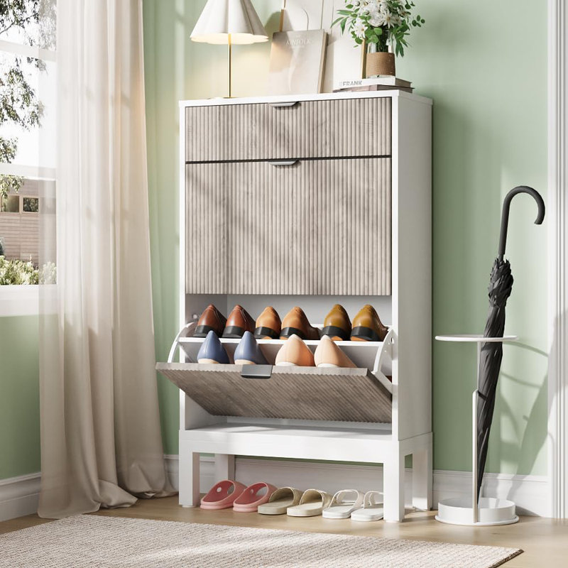 16 Pair Flip Down Shoe Storage