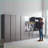 Cabinets, Wall Mounted Wood Base with Soft Closing Doors &amp; Extra Deep Storage, Metallic Slate Gray | Contemporary | Melamine