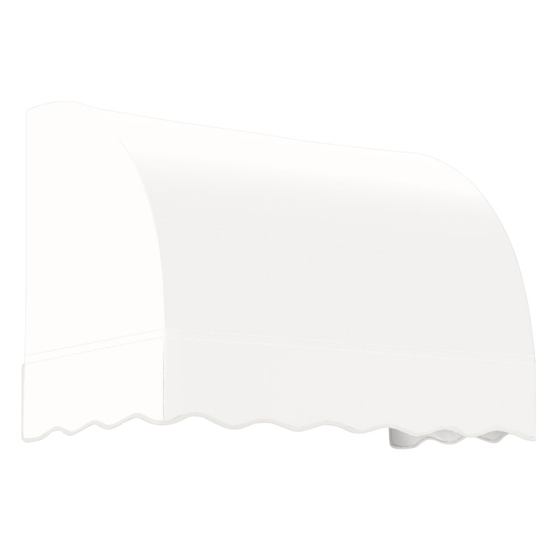 Awntech Savannah Acrylic Fabric Fixed Awning, White, 44" H x 52.5" W x 36" D
