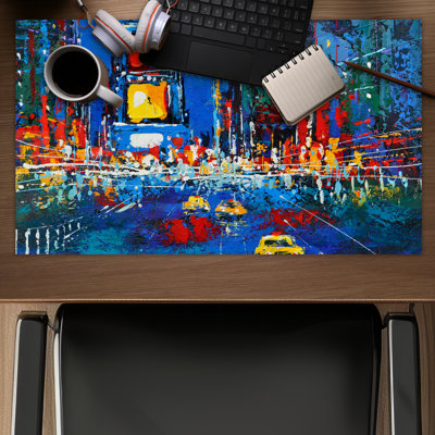 Times Square Illuminated - Classic Blue Places Gaming Mat