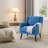 29" Wide Contemporary Upholstered Button-Tufted Armchair With Solid Wood Legs-712483923