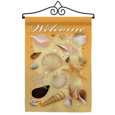 Double Sided 18.5'' H x 13'' W Polyester Flag Set