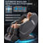 Fauteuil de massage 3D noir en similicuir noir avec enceinte Bluetooth et 24 coussins gonflables-380925047