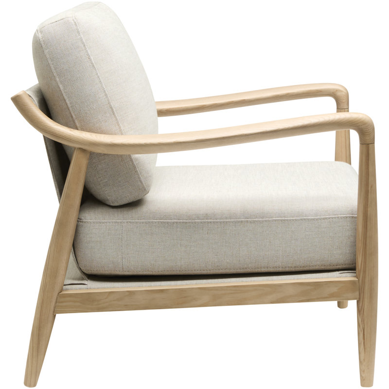 Becki Owens x Surya Gaviota Accent Chair, Gray Linen Blend