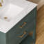 Meuble-lavabo simple 36 po avec plateau en marbre artificiel 36 po, entièrement assemblé, vert-124851758