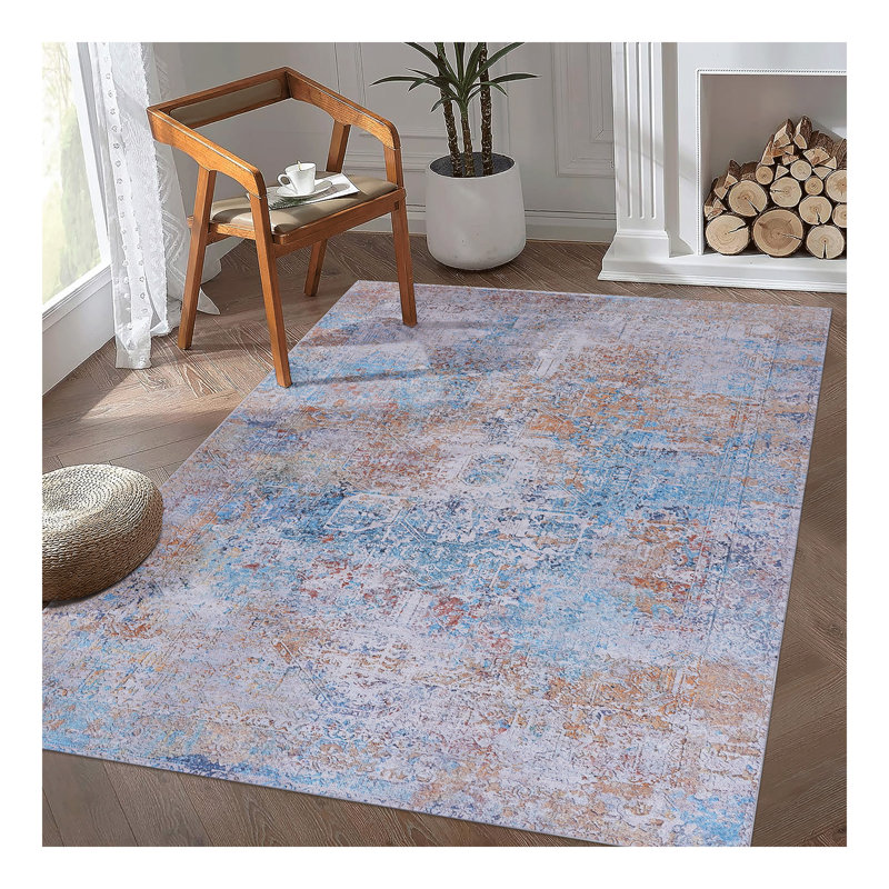 Tapis lavable jaune NAAR MAVAL 8 x 10 (jaune, 8 pi x 10 pi)