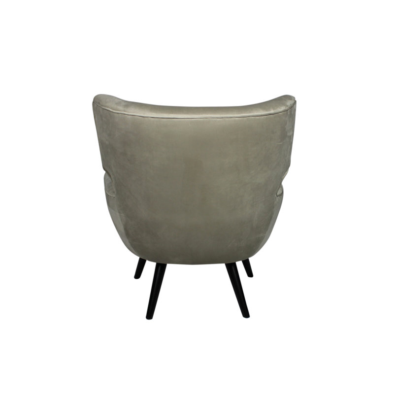 Leanos Velvet Armchair, Quartz Velvet