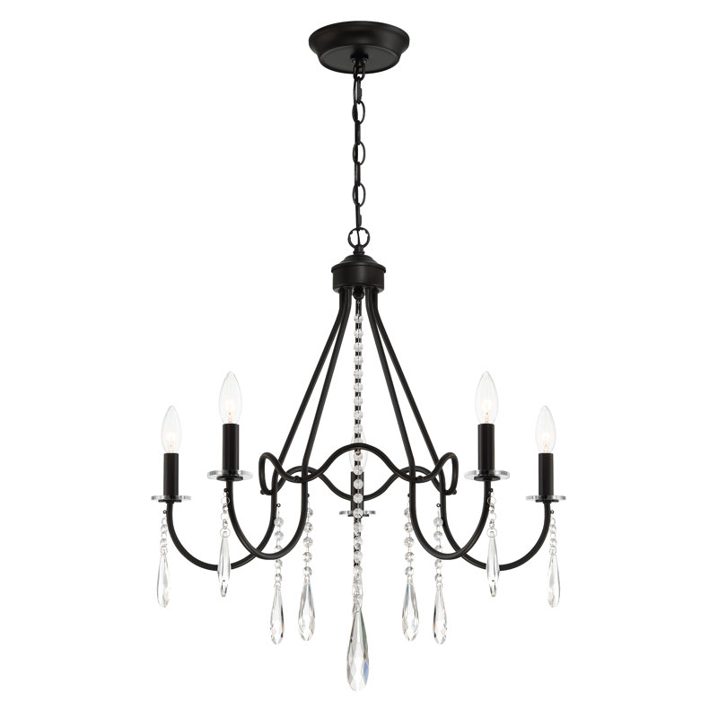 Lustre noir 5 lumières Adaire