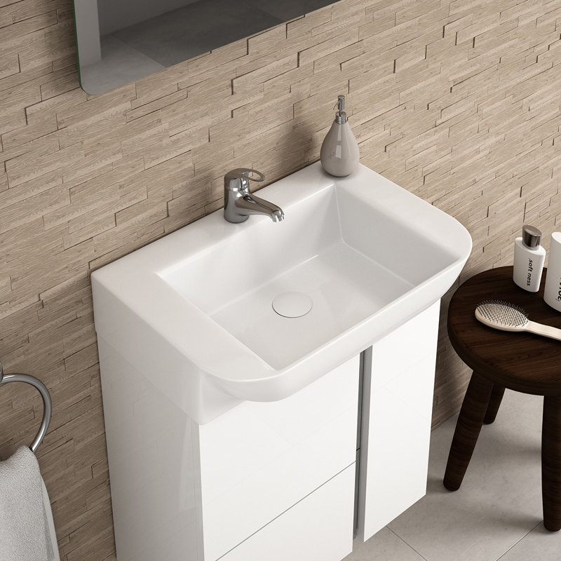 Camilia 21.7'' W Single Vanity, Glossy White