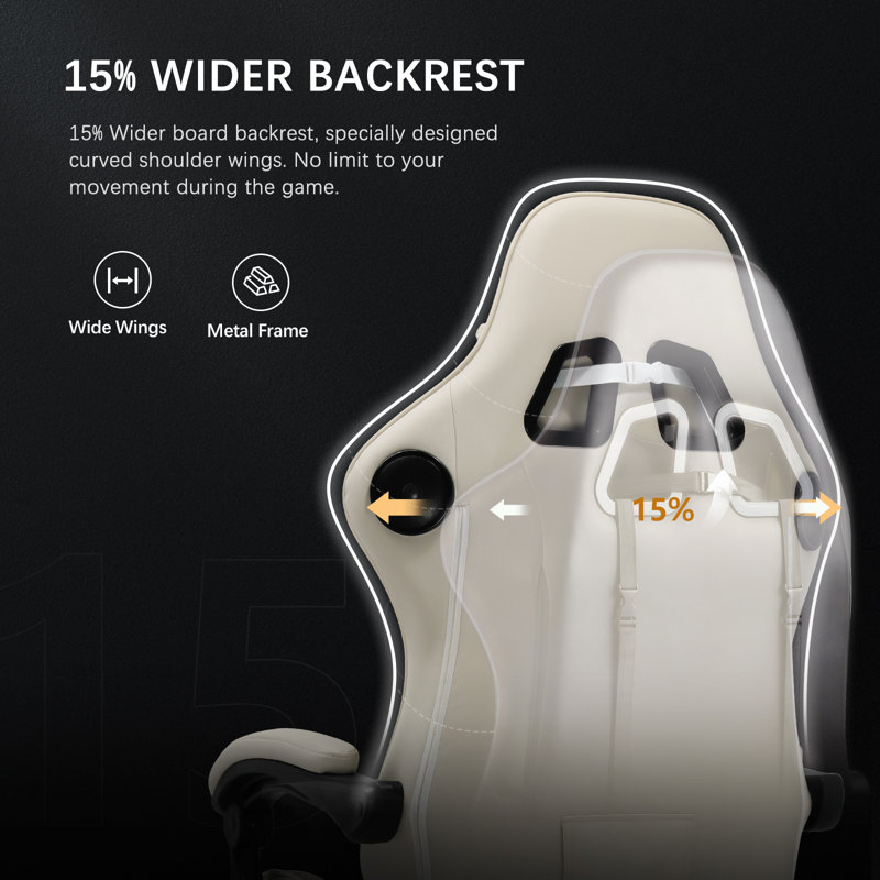 GTPLAYER Gaming Chair, Computer Chair with Footrest and Bluetooth Speakers, High Back Ergonomic Gaming Chair, Reclining Gaming Chair with Linkage Armrests for Adults